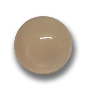 Pedra da lua marrom natural 24,50ct, corte redondo, translúcido