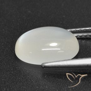 Pedra da Lua branco translúcido Natural 2.89ct, oval, Translúcido