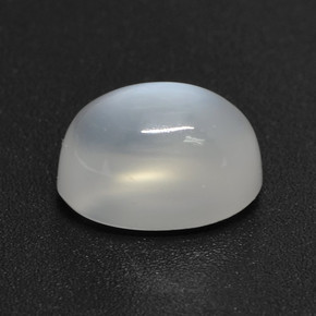 Pedra da lua branco natural 3,23ct, corte oval, translúcido