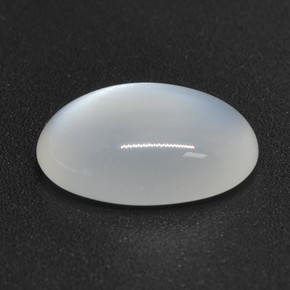 Pedra da lua branco natural 3,10ct, corte oval, translúcido