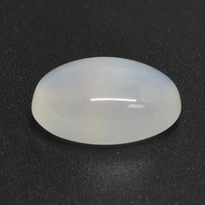 Pedra da lua branco natural 3,32ct, corte oval, translúcido