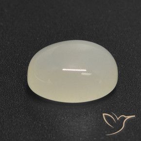 Pedra da Lua Pérola Branca Natural 3.21ct, oval, Translúcido