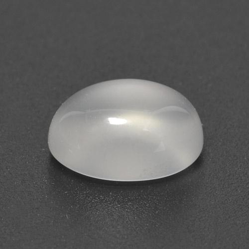 Pedra da lua branco natural 3,09ct, corte oval, translúcido
