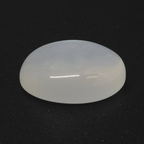 Pedra da lua branco natural 3,76ct, corte oval, translúcido