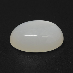 Pedra da lua branco natural 3,82ct, corte oval, translúcido