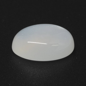 Pedra da lua branco natural 3,62ct, corte oval, translúcido