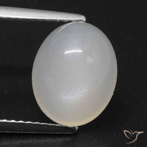 3.76ct Natural branco translúcido Pedra da Lua, oval, Translúcido