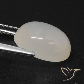 Pedra da Lua branco translúcido Natural 3.76ct, oval, Translúcido