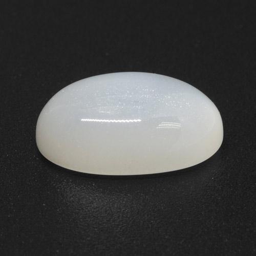 Pedra da lua branco natural 3,33ct, corte oval, translúcido