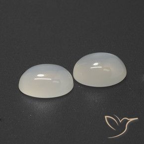Pedras preciosas de pedra da lua branco natural de 5,12 ct, corte oval, translúcido