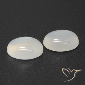 Pedras preciosas de Pedra da Lua branco translúcido natural de 4.85 ct, oval, Translúcido