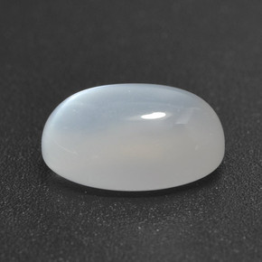 Pedra da lua branco natural 2,13ct, corte oval, translúcido