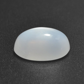 Pedra da lua branco natural 1,88ct, corte oval, translúcido
