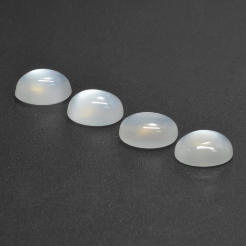 Pedras preciosas de pedra da lua branco natural de 5,50 ct, corte oval, translúcido