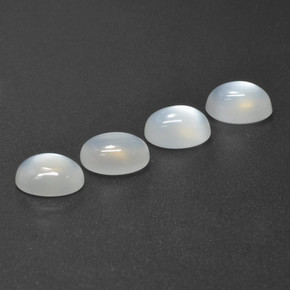 Pedras preciosas de pedra da lua branco natural de 5,50 ct, corte oval, translúcido