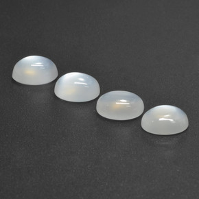Pedras preciosas de pedra da lua branco natural de 5,50 ct, corte oval, translúcido