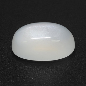 Pedra da lua branco natural 4,99ct, corte oval, translúcido