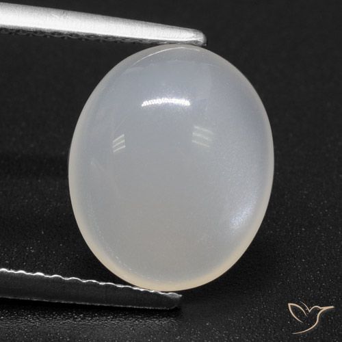 3.69ct Natural branco translúcido Pedra da Lua, oval, Translúcido
