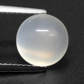 Pedra da lua branco natural 2,42ct, corte redondo, translúcido