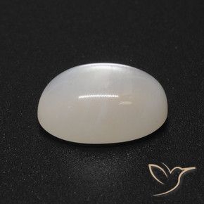 Pedra da Lua Creme branco Natural 3.40ct, oval, Translúcido