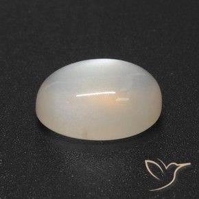 Pedra da Lua Off white Natural 3.71ct, oval, Translúcido