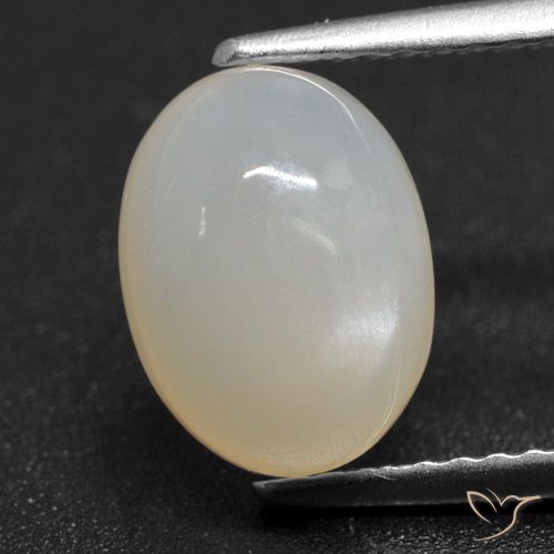 2.56ct Natural branco translúcido Pedra da Lua, oval, Translúcido