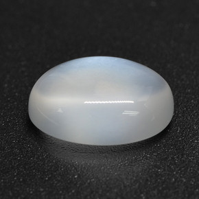 Pedra da lua branco natural 2,46ct, corte oval, translúcido