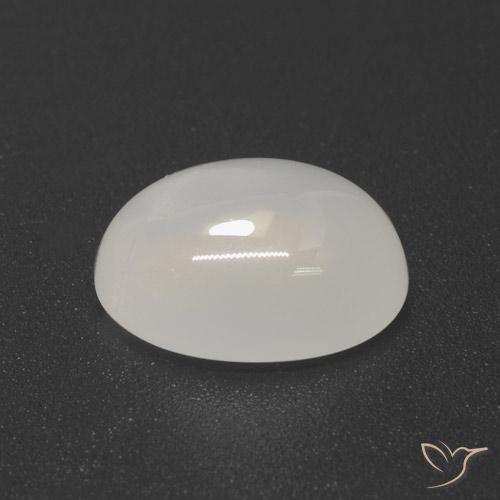 Pedra da Lua branco translúcido Natural 3.49ct, oval, Translúcido