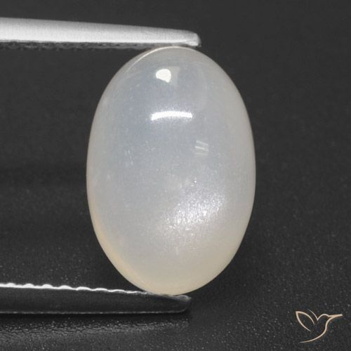 3.86ct Natural branco quente Pedra da Lua, oval, Translúcido