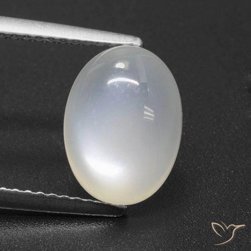 3.58ct Natural branco translúcido Pedra da Lua, oval, Translúcido