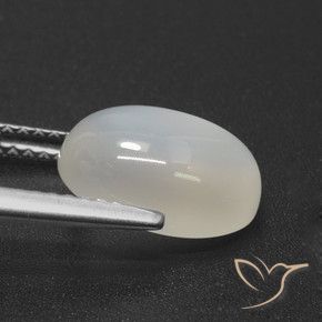 Pedra da Lua branco translúcido Natural 3.58ct, oval, Translúcido