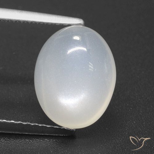 3.62ct Natural branco translúcido Pedra da Lua, oval, Translúcido