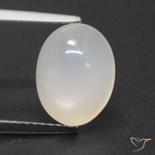 3.52ct Natural Pérola Branca Pedra da Lua, oval, Translúcido