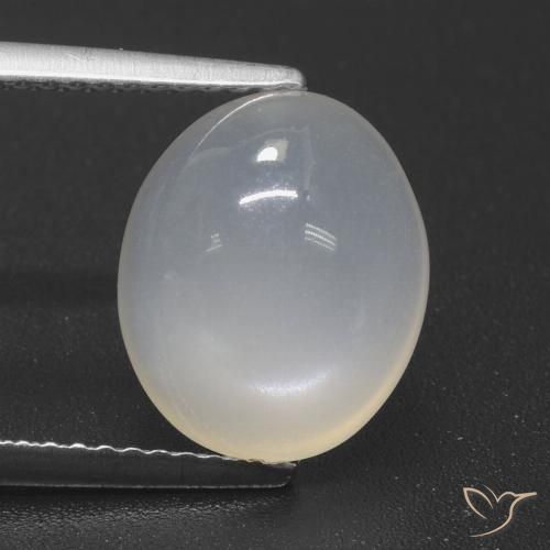 4.49ct Natural branco translúcido Pedra da Lua, oval, Translúcido