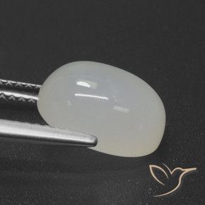 Pedra da Lua Off white Natural 4.49ct, oval, Translúcido