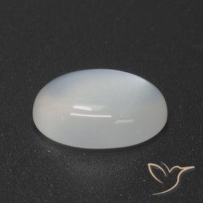 Pedra da Lua branco translúcido Natural 3.55ct, oval, Translúcido