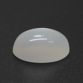 Pedra da lua branco natural 4,23ct, corte oval, translúcido
