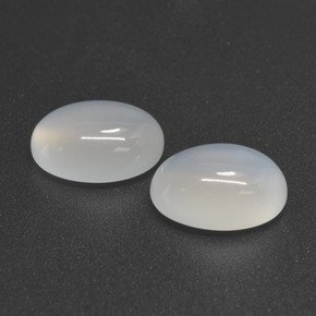 Pedras preciosas de pedra da lua branco natural de 6,61 ct, corte oval, translúcido