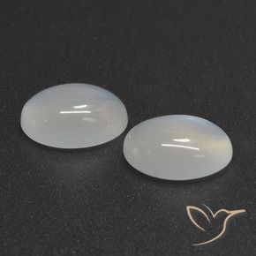 Pedras preciosas de Pedra da Lua branco translúcido natural de 4.61 ct, oval, Translúcido