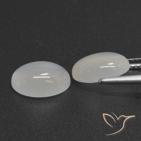 Pedras preciosas de Pedra da Lua branco translúcido natural de 4.61 ct, oval, Translúcido