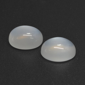 Pedras preciosas de pedra da lua branco natural de 5,67 ct, corte oval, translúcido
