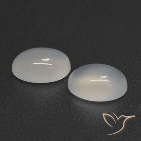 Pedras preciosas de Pedra da Lua branco translúcido natural de 4.79 ct, oval, Translúcido