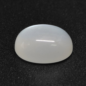 Pedra da lua branco natural 1,50ct, corte oval, translúcido