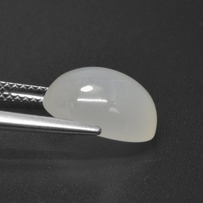 Pedra da Lua Creme branco Natural 5.21ct, Corte Oval, Translúcido