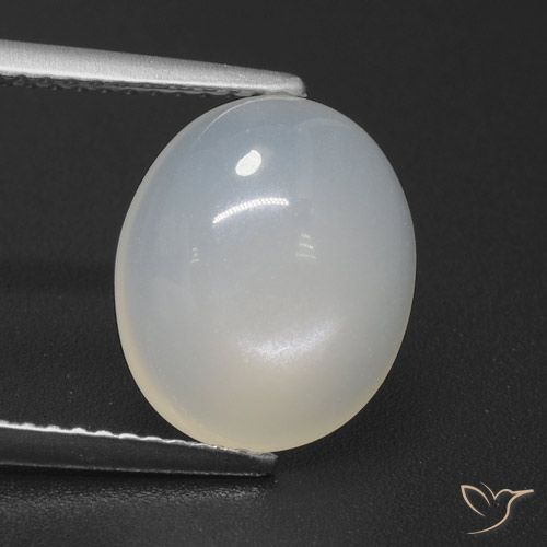 4.47ct Natural Creme branco Pedra da Lua, oval, Translúcido