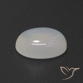 Pedra da Lua Creme branco Natural 4.59ct, oval, Translúcido