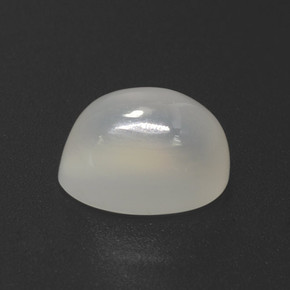 Pedra da lua branco natural 5,35ct, corte oval, translúcido