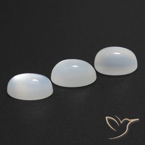 Pedras preciosas de Pedra da Lua branco translúcido natural de 5.51 ct, oval, Translúcido