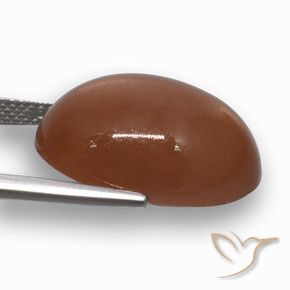 Pedra da Lua Marrom avermelhado Natural 17.21ct, oval, Translúcido