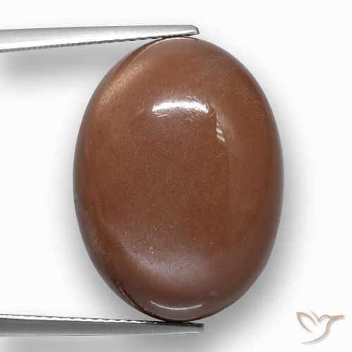 24.38ct Natural Canela Marrom Pedra da Lua, oval, Opaco